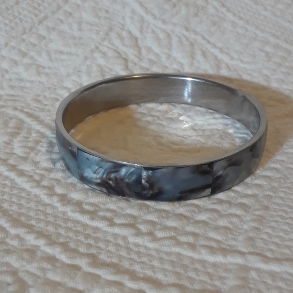 Vintage abalone shell cuff made in Philippines